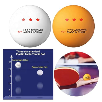 10 Pcs Table Tennis Ball Replacement Pingpong Ball 3-Star Standard Table Tennis Ball For Indoor/Outdoor Pingpong Table 3 Star Standard Table Tennis Ball