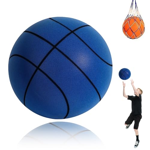 Silent Basketball, 2026 New Quiet Basketball, No Noise Basketballs Dribbling Indoor Training, Grip Quiet Balls for Youth Various Indoor Activities - color: Blue, size: 3