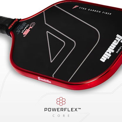 Franklin Sports PRO Pickleball Paddles – C45 Carbon Fiber Series - Official USAP + UPA Approved – Pro Player Design - color: Tempo |Electric Red, size: 14 mm