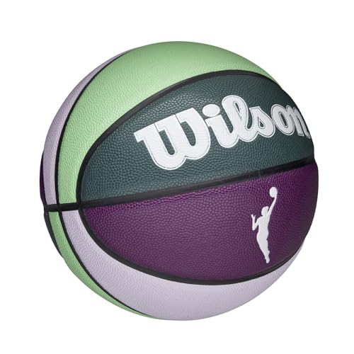 WILSON WNBA Heir Series Basketballs - Women's Official, Size 6-28.5" - color: Purple/Turquoise