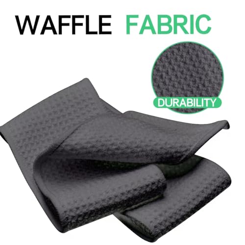 6 Pcs Grey Thin Football Towels with Hook & Loop,Microfiber Football Twels Bulk,Clean Hands Sports Towel,Football Equipment Accessory - color: Grey