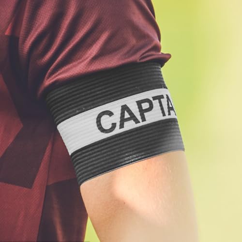 3pcs Captain Arm Bands for Soccer, Football, and Rugby Stylish Black Armbands for Youth and Adult Teams Perfect for Soccer, Volleyball, and More