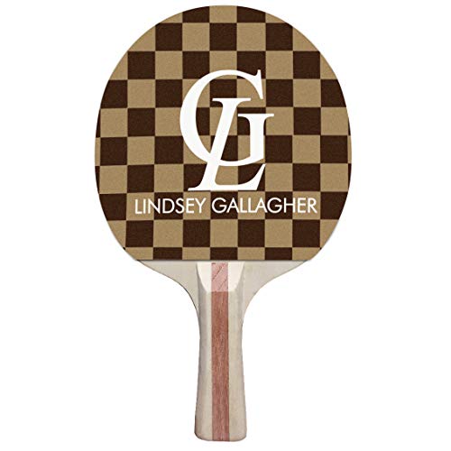 Infusion Table Tennis Paddle and Balls Gift Box Set - color: Maroon/Tan Checkerboard
