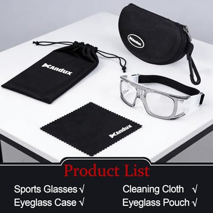 Andux Unisex Sports Glasses Anti Fog Goggles for Basketball Dribbling, Lacrosse, Eye Training LQYJ-01 - color: Grey