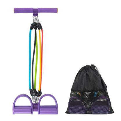 Adjustable Foot Pedal Resistance Band, Durable Foot Pedal Resistance Trainer with Bag. Multifunctional Pedal Puller Resistance Rope with Handles. Fitness Equipment for Women and Men.