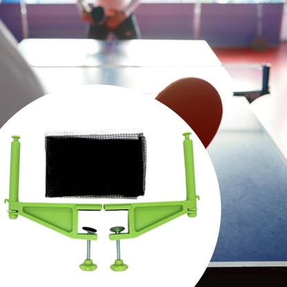 Yiju Table Tennis Net Post Set Practice Easily Set up Replacement Ping Pong Mesh Rack Ping Pong Clamp Net for Game Travel Training - color: Green