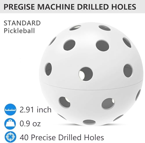 6 Pack Sports Outdoor Pickleballs - 40 Pickleball Balls - USA Pickleball Balls (USAPA) Approved - Official US Open Ball - color: White, style: 24 - Pack