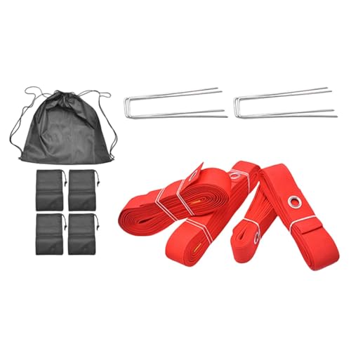 Colaxi Beach Volleyball Lines Borderline Field with 4 Ground Stakes and 4 Sandbag Workout Marking Lines Set Court Marker for Beach