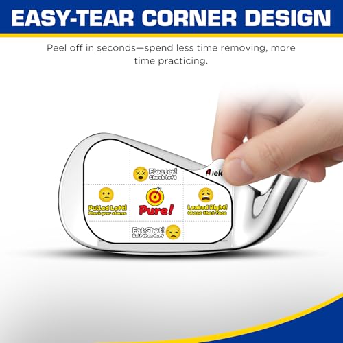 Golf Impact Tape - High-Resolution Strike Stickers for Iron, Wood & Fairway Clubs, Non-Residue, Swing Training Aid Impact Labels - color: Fun Impact Tape-R-156pcs