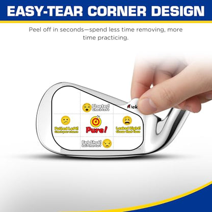 Golf Impact Tape - High-Resolution Strike Stickers for Iron, Wood & Fairway Clubs, Non-Residue, Swing Training Aid Impact Labels - color: Fun Impact Tape-R-156pcs