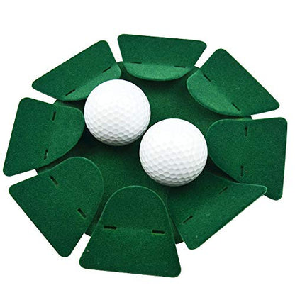 2pcs Green All-Direction Putting Cup Golf Training Hole Practing Cup Aid Indoor/Outdoor