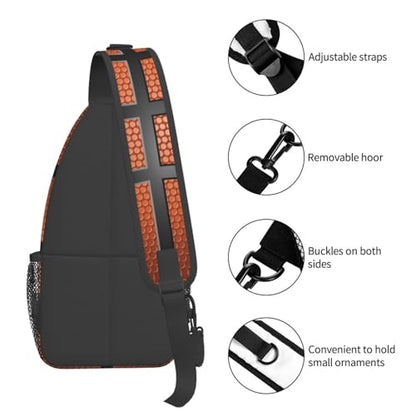 Basketball Sling Backpack Sling Bag Basketball Crossbody Shoulder Bag Purse Basketballs Chest Bag For Men Women - color: Basketball