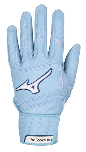 Mizuno Pro Select Youth Baseball Batting Glove - color: Light Blue, size: Medium