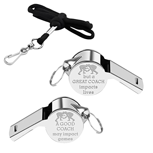 UJIMS Wrestling Coach Appreciation Gift Sports Coach Whistle with Lanyard A Great Coach Impacts Lives Wrestling Game Gifts