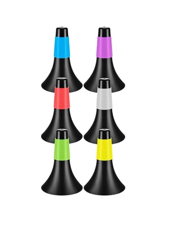 9 Inch Sport Agility Horned Cones, Set of 6, Agility Training Cones for Soccer, Basketball, Football, Kids Sport Practice