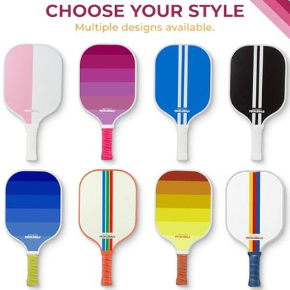 – Carbon Fiber Pickleball Paddles – USAPA Approved, Honeycomb Core, Cushioned Grip, Lightweight Design – Single Paddles & Paddle Sets - color: Yellow Sunset - Single Paddle