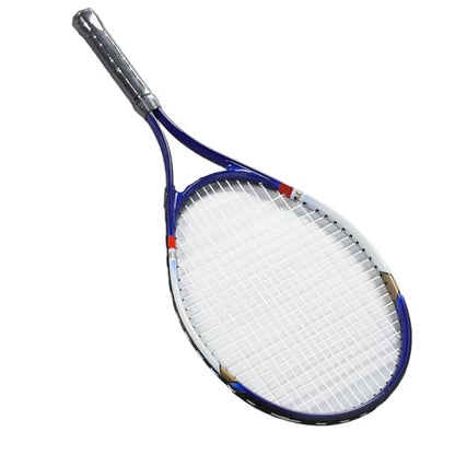 RiToEasysports 27 Inch Tennis Racket, Aluminum Alloy Nylon Recreational Racquet with Racket Bag, for Beginners Intermediate Players Adults Teens - color: Blue