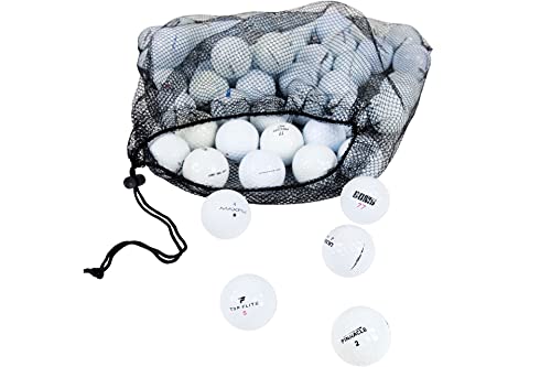 Clean Green Golf Balls - 48 Recycled Used Golf Balls in Good Condition - Great for Practice - Includes Reusable Mesh Carrying Bag | As Seen on Shark Tank