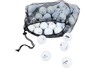Clean Green Golf Balls - 48 Recycled Used Golf Balls in Good Condition - Great for Practice - Includes Reusable Mesh Carrying Bag | As Seen on Shark Tank