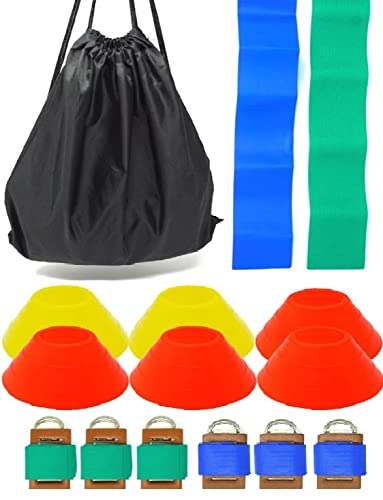 Flag Football Set w/ 6 Cones and Travel Bag for 6,12 or 24 Players (6 Player) - size: 6 Player