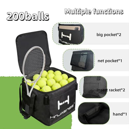 Tennis Ball Pickleball Collector Roller, Quick Rolling Picker for Tennis Balls
