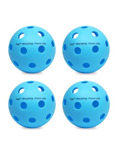 Warping Point Pickleball Balls | 26 Holes, 40 Holes | 4 Pack, 12 Pack | Meet USAPA Specifications | High Bounce Durable Practice Pickle Ball for Beginner & Intermediates | Orange, Blue, Yellow, Green - size: 4 pack
