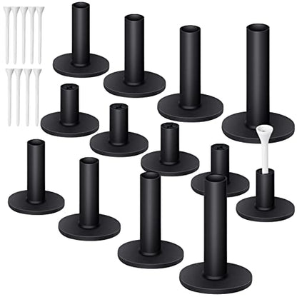 Sosation 23 Pieces Rubber Golf Tees Set Tees Holders for Driving Range Mats Value Rubber Ball Seat for Golf Hitting Mats and Indoor Outdoor Training Mixed Size 1.5 2.3 2.7 3.1 3.5 Inch