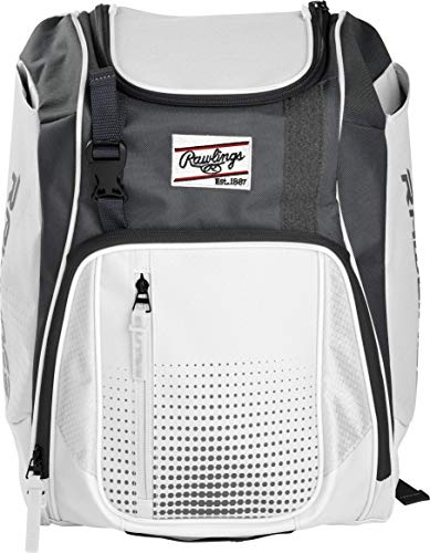Rawlings | FRANCHISE Backpack Equipment Bag | Baseball/Softball | Rec/Travel | Multiple Styles - color: White