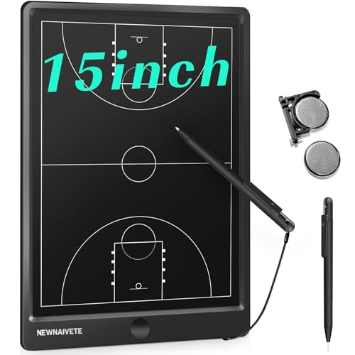 Electronic Basketball Coach Board - Premium Tactical Marker Board with Large LCD Screen and Stylus Pen, Digital Rechargeable Basketball Training Equipment for Coach and Game Plan - color: Blue