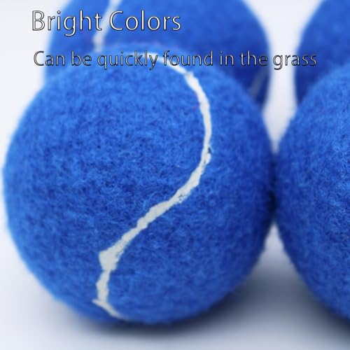 SHYUJAJIE Tennis Balls, 6 Pack Training Tennis Balls,High Elasticity Practice Balls for Beginner, Playing Balls for Dogs - color: Dark Blue