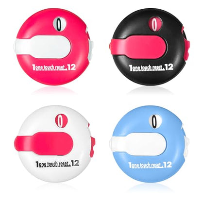 4-Piece Set of Golf Score Counter -4-Color Compact Ball Tracker