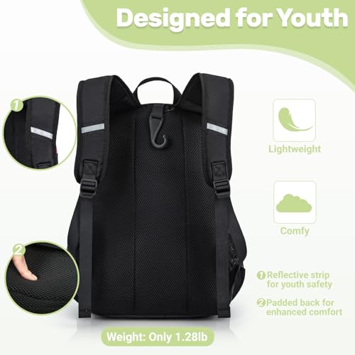KAVIGOR Youth Baseball Bag, Softball Bag for Girls & Boys, Kids Tball Backpack with Shoes Compartment