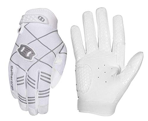 Seibertron B-A-R PRO 2.0 Signature Baseball + Softball + Teeball Batting Gloves Super Grip Finger Multiple 11 Sizes + 5 Colors Available Fit Adult Youth Kids Boys Girls Mens Women - color: white, size: XS Youth