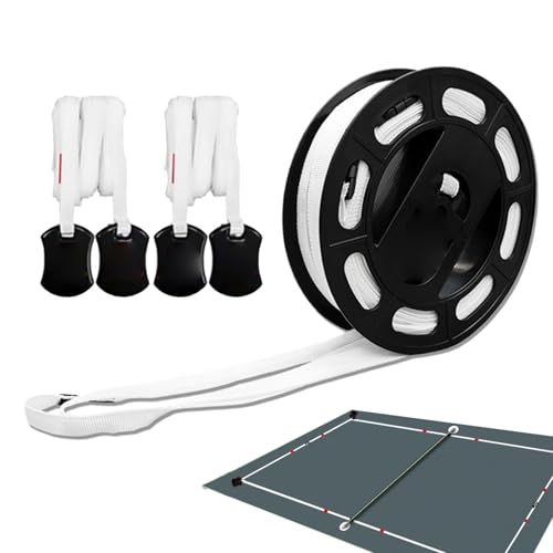 Court Boundary Lines - 240x528 Inch Badminton Tennis Marking Tape, Sports Training Equipment, Durable Floor Lines | Adjustable Court Marker Accessories for Kids Basketball Volleyball Tennis Outdoor
