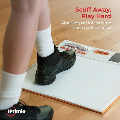 StepNGrip Basketball Sticky Mat Traction Board with Shoe Scuff Pad - 30 Sheets, No Slip White Court Grip Mat for Wood Surfaces - Enhances Shoe Traction and Game Performance - 19" x 21"