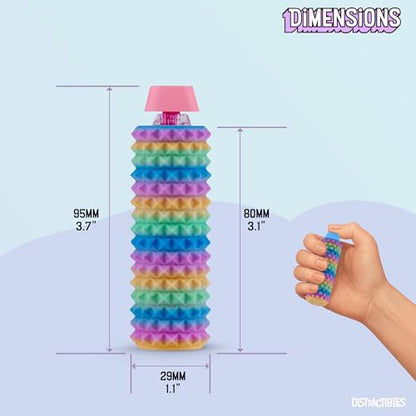 Distractibles Spike Roller Clicker, Tactile Pain Stim Fidget with Clicker Switch, Pain Stimulation Roller with Lanyard (Rainbow) - color: Rainbow