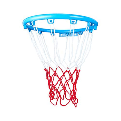 Luwint Kids Basketball Hoop, Durable Basketball Rim Goal for Children Indoor Outdoor Wall Mounted, Blue, 12.6'' Not Full Size