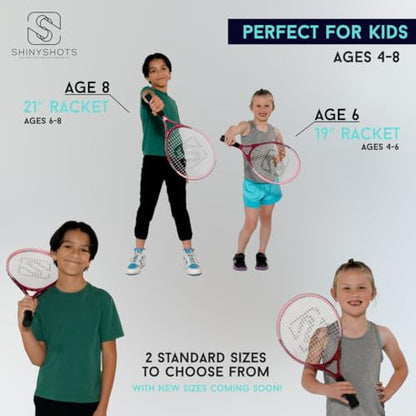 19-Inch Kids Tennis Racket - Lightweight Junior 19 inch Tennis Racket for Ages 4-6, Durable Aluminum with Kid-Sized Grip, & Big Sweet Spot