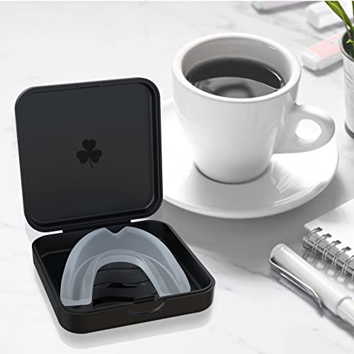 Aligner and Retainer Cases,(2 Pcs) Denture Case, Durable and slim Mouth Guard Case - Black