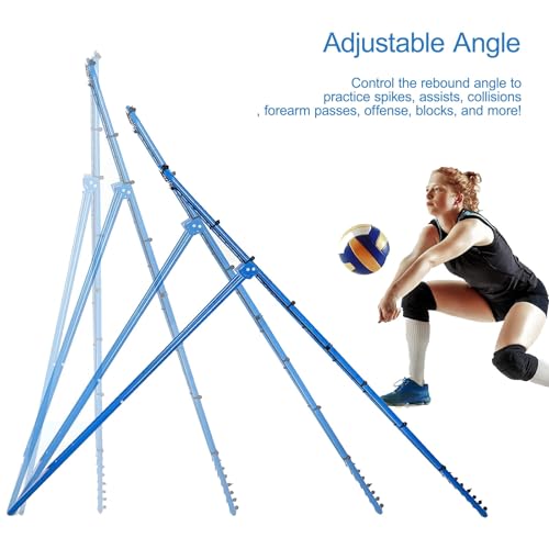 7x4 Ft Volleyball Rebounder Net, Adjustable Pitchback Trainer for Solo Fielding, Volleyball Training Equipment, Bounce Back Net for Volley Ball Practice