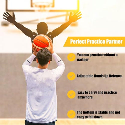 Portable Basketball Defender Dummy, Shot Trainer Mannequin with Movable Arm & Water-Filled Base, Volleyball/Soccer Sports Trainer (1pc) - color: 1pc
