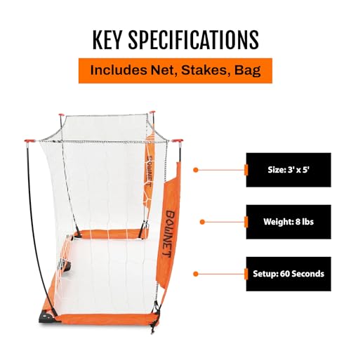 Bownet Portable Soccer Goal – Folding Pop Up Soccer Goal Net for Backyard Training & Practice, Durable Steel Frame, Easy Setup, Carry Bag Included - size: 3x5 Feet