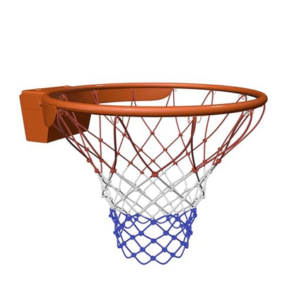 THUNDERBAY 18 inch Standard Double Spring Flex Reinforced Wall Mounted Basketball Rim, Two Nylon Nets Include One Nightlight Basketball Net - style: Basketball Rim with Protective Plate