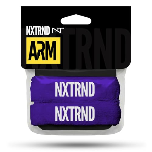 1 Pair Nxtrnd Bicep Bands, Sweat-Absorbent Arm Sweatbands, Football Accessory - color: Purple