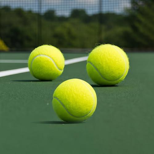 Tennis Balls, 3 Pack Advanced Training Tennis Balls High Elasticity, Good for Beginner Training
