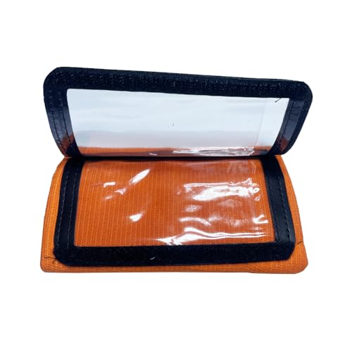 DD QB Playbook Wristband Youth and Adult Size - Black Football Quarterback Play Wristbands - Wrist Coach for All Sports with 3 Compartments - color: Orange, size: Adult