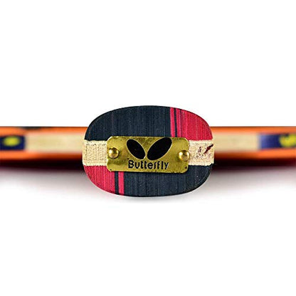 Butterfly B303FL Shakehand Table Tennis Racket - China Series - Racket and Case Set with A Combination Smooth & Pips-Out Rubber - Recommended for Beginning Level Players