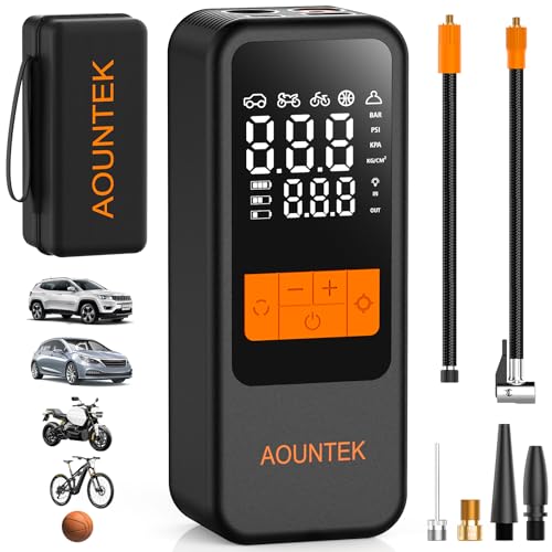 Tire Inflator Portable Air Compressor Portable Air Pump For Car Tires with Digital Pressure Gauge 150 PSI Fast Inflation Auto Shut Off Function Cordless Electric Air Pump for Bike Motorcycle Ball,etc