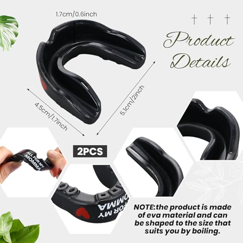 Yaomiao 2 Pcs Mouth Guards Christian Teeth Guards Sport Game Guard & Case Religious MouthGuard Soccer Football Basketball Baseball Wrestling Lacrosse Rugby Boxing Taekwondo - size: Youth, style: Black & God
