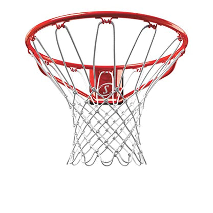 Spalding Regulation Size 18" Steel Basketball Rim with Net Included | Choose from Fixed or Breakaway | Replacement Rim for Indoor or Outdoor Hoop
